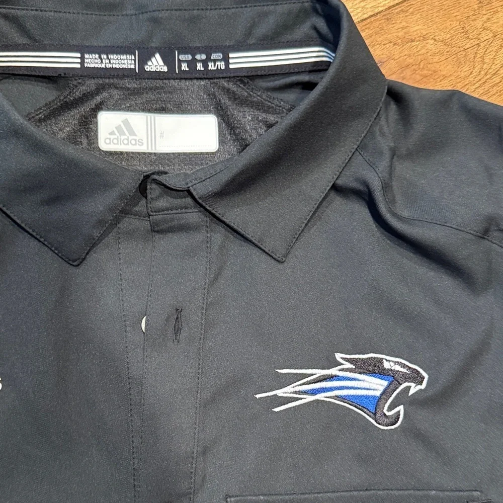 Adidas Black Carolina Panthers NFL Button Down Shirt NWOT